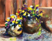 Pansies in Crocks